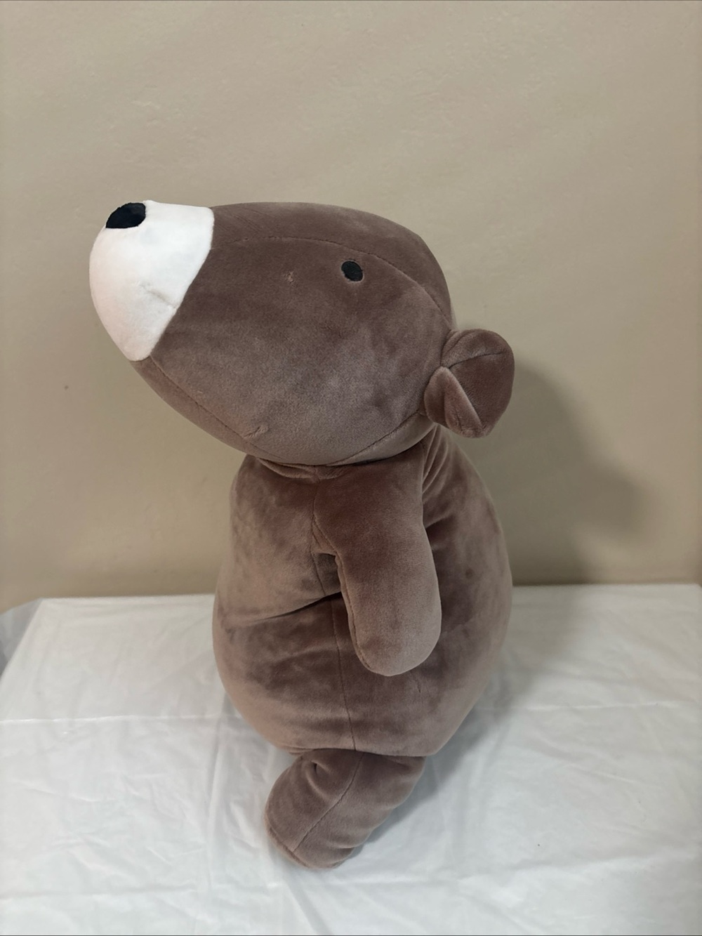 Hollister target Weighted Plush Brown Bear Throw Pillow  3lbs Stuffed Animal Toy